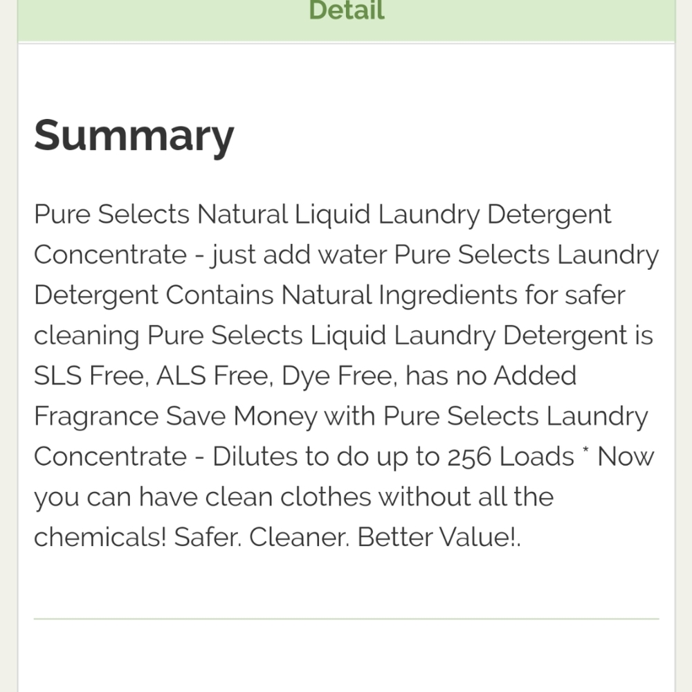 Pure Selects Laundry Detergent - Picture 7 of 9